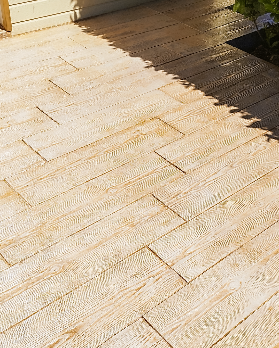 Béton imprimé "bois"
